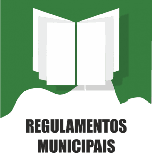 Livro aberto com páginas brancas sobre fundo verde, símbolo de regulamentos municipais. — abre num novo separador